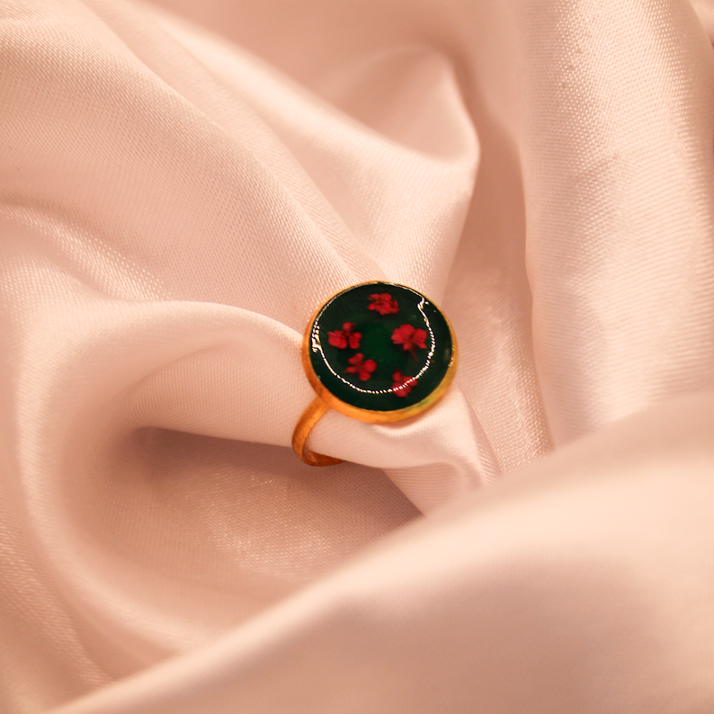 Forest Blossom Resin Ring