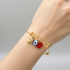 With You' Golden Charms Bracelet