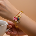 Golden Wishing Eye Charms Bracelet