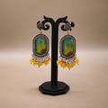 Sunflower Meadow Oxidized Jhumka Earrings