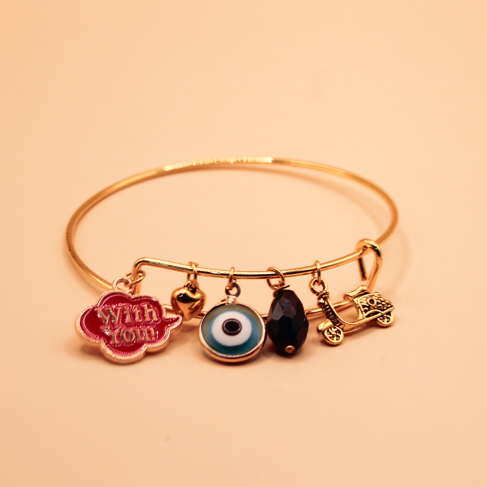 With You' Golden Charms Bracelet