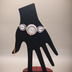 Pear Drop Rose Gold Kundan Bracelet Watch