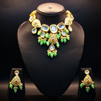 Mint Dewdrop Kundan Jewellery Set