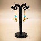 Golden Piston Dangle Earrings