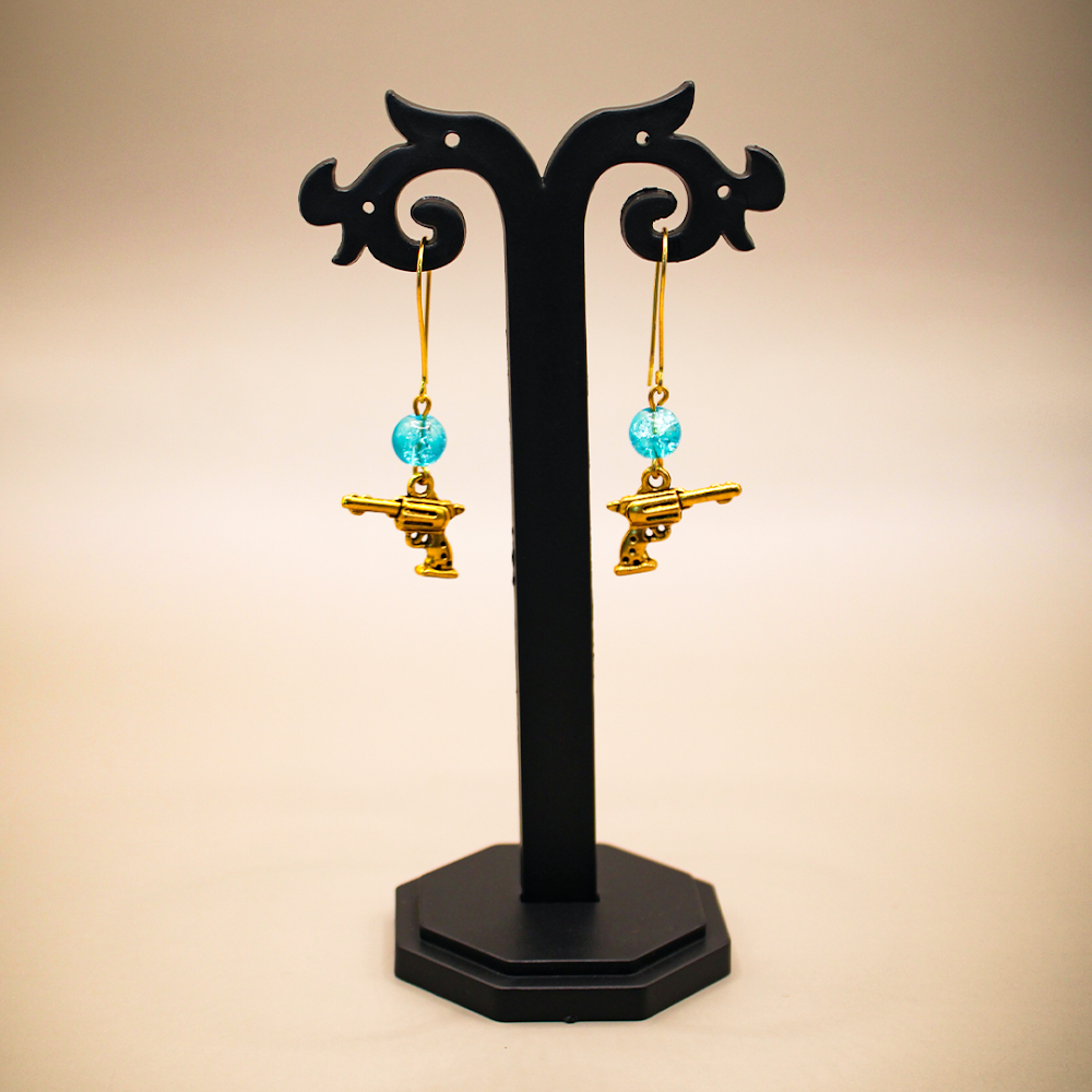 Golden Piston Dangle Earrings