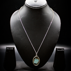 Resin Ocean Bloom Oval Pendant
