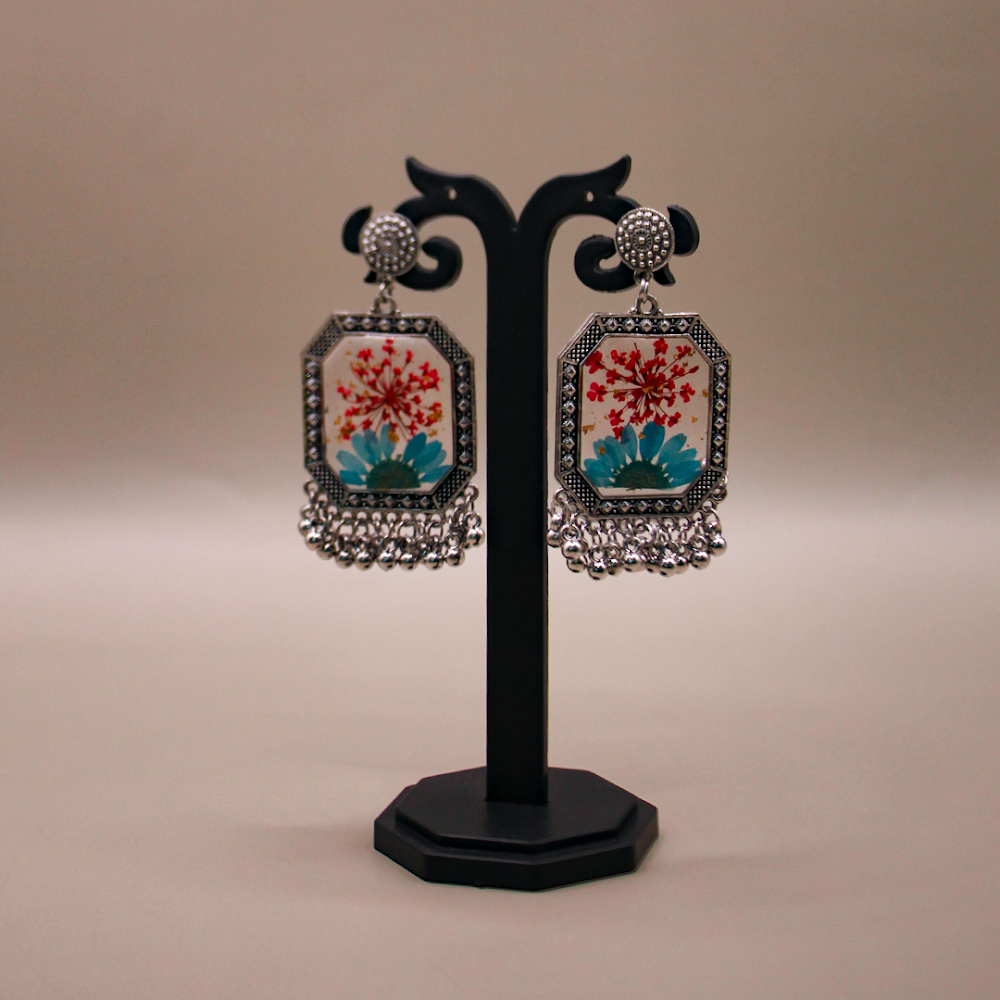 Fire & Ice Blossom Jhumka Earrings