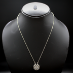 Crystal Pave Four-Way Love Silver Pendant anti--tarnish