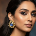 Heavy Kundan Cluster Statement Studs
