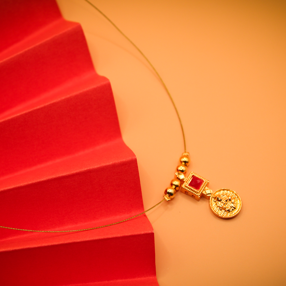 Mirage Coin Invisible Wire Necklace