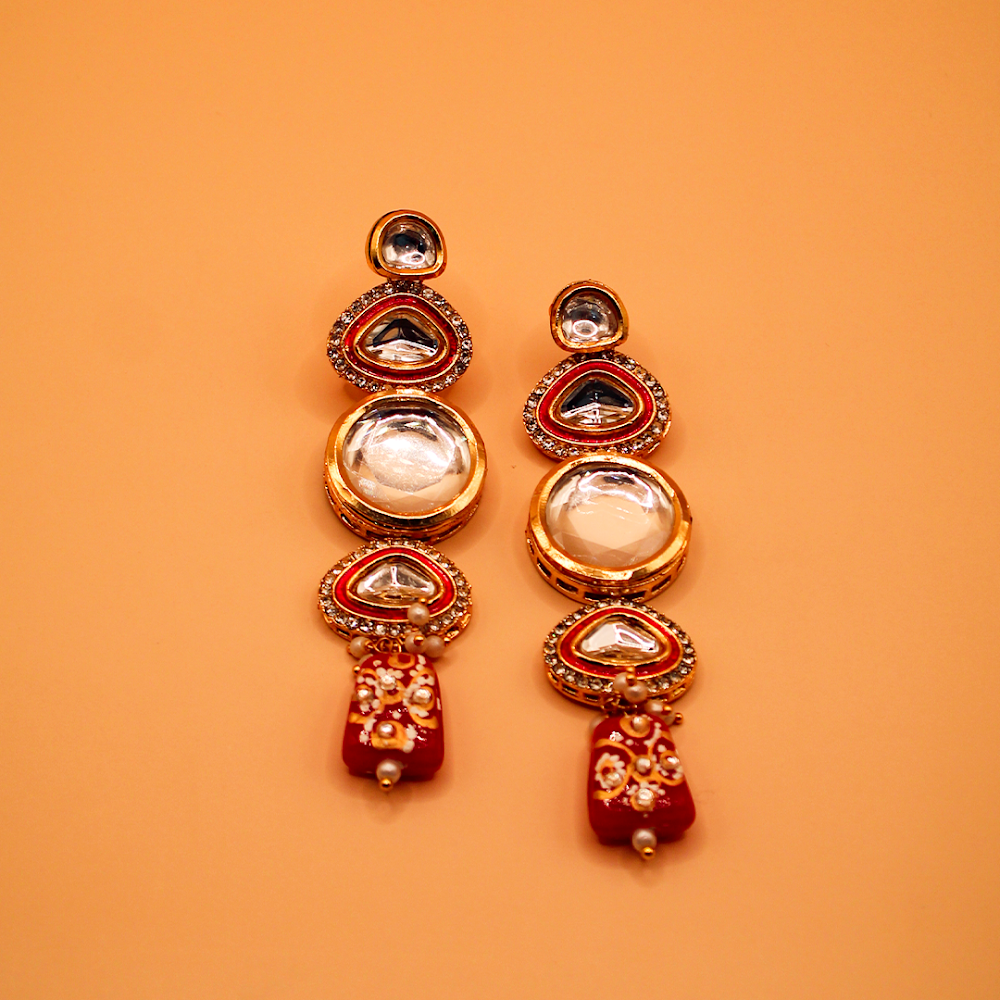 Royal Ruby Kundan Dangler