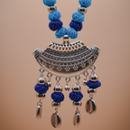 Rajwadi Neel Dori Chandra Bali Jewellery Set