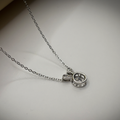 Silver Dust Moon Bunny Pendant anti-tarnish