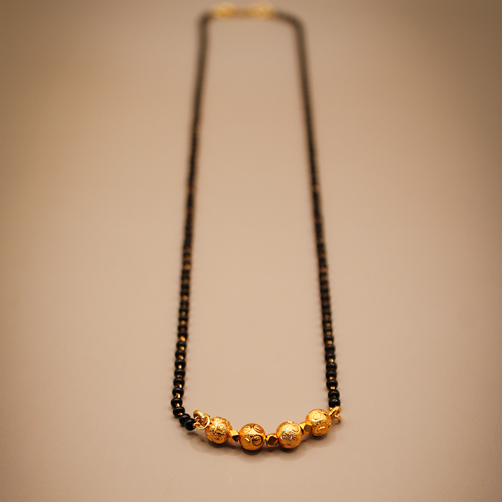 Golden Round Beads Mangalsutra