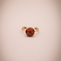 Poppy Petal Adjustable Resin Ring anti-tarnish