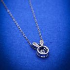 Silver Dust Moon Bunny Pendant anti-tarnish
