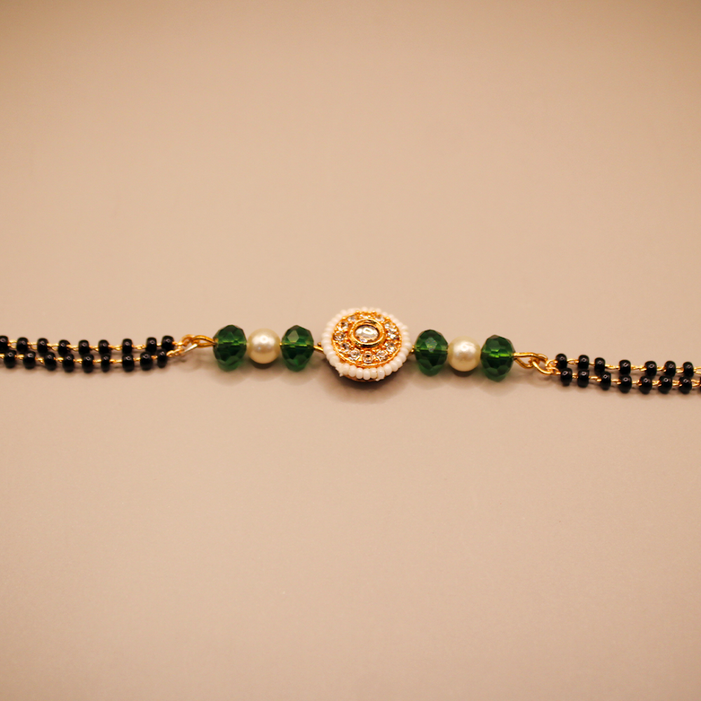 Round Golden-Black Mangalsutra Bracelet