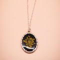 Golden Fern Dark Resin Pendant
