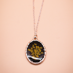 Golden Fern Dark Resin Pendant