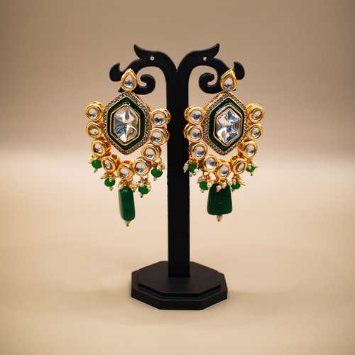 The Forest Jewel Kundan Dangle Earrings
