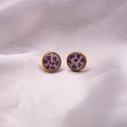 Lavender Bloom Resin Stud Earrings
