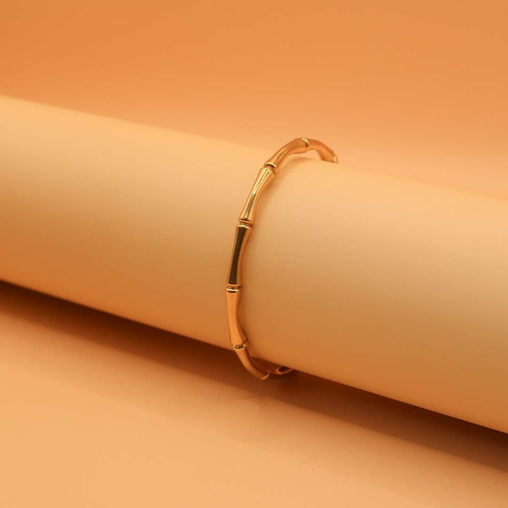 Golden Bamboo Cuff Bracelet