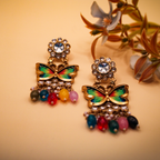 Rainbow Butterfly Enamel Drop Earrings
