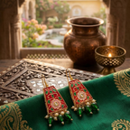 Royal Blue Meenakari Earrings