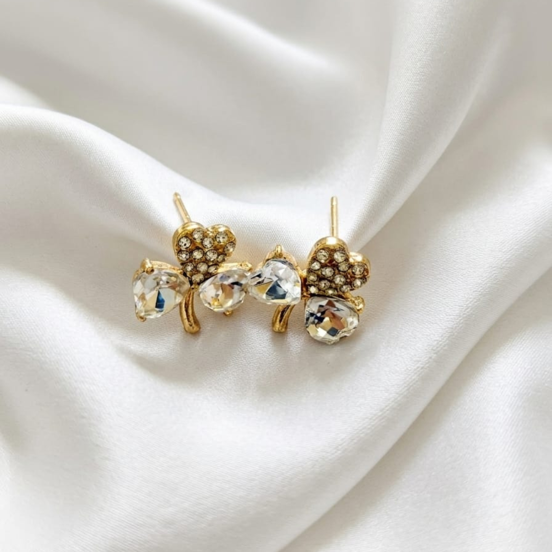 Crystal Heart Drop Earrings