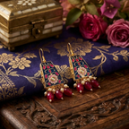 Royal Blue Pearl Drop Earrings