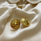 Classic Gold Textured Stud Earrings